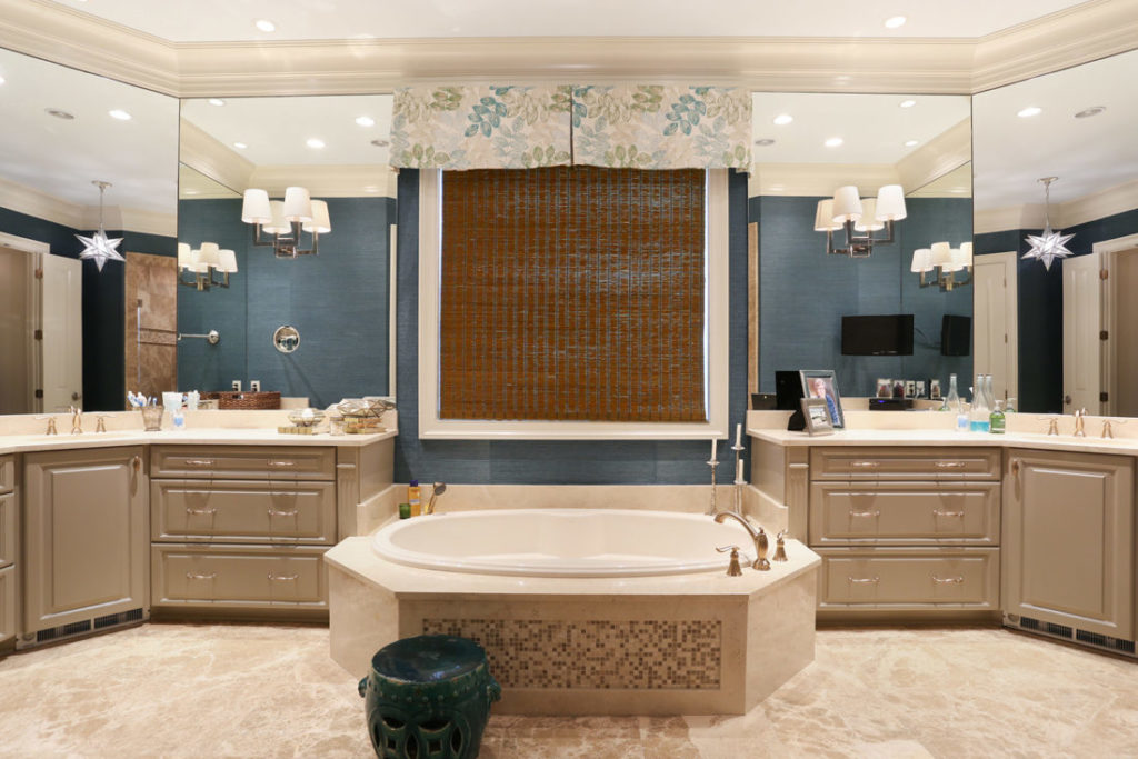 Eclectic Oasis bathroom by Jade Interior Design