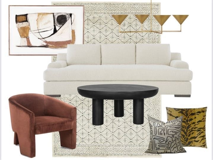 Living room mood board by Jade Interior Design